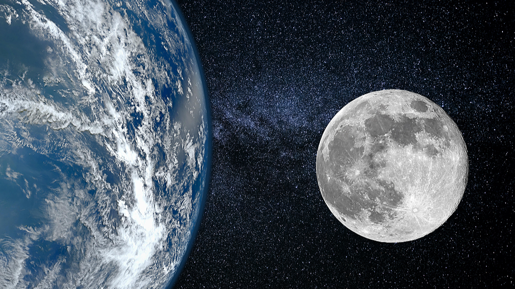 Une illustration de la Terre et de la Lune. /VCG