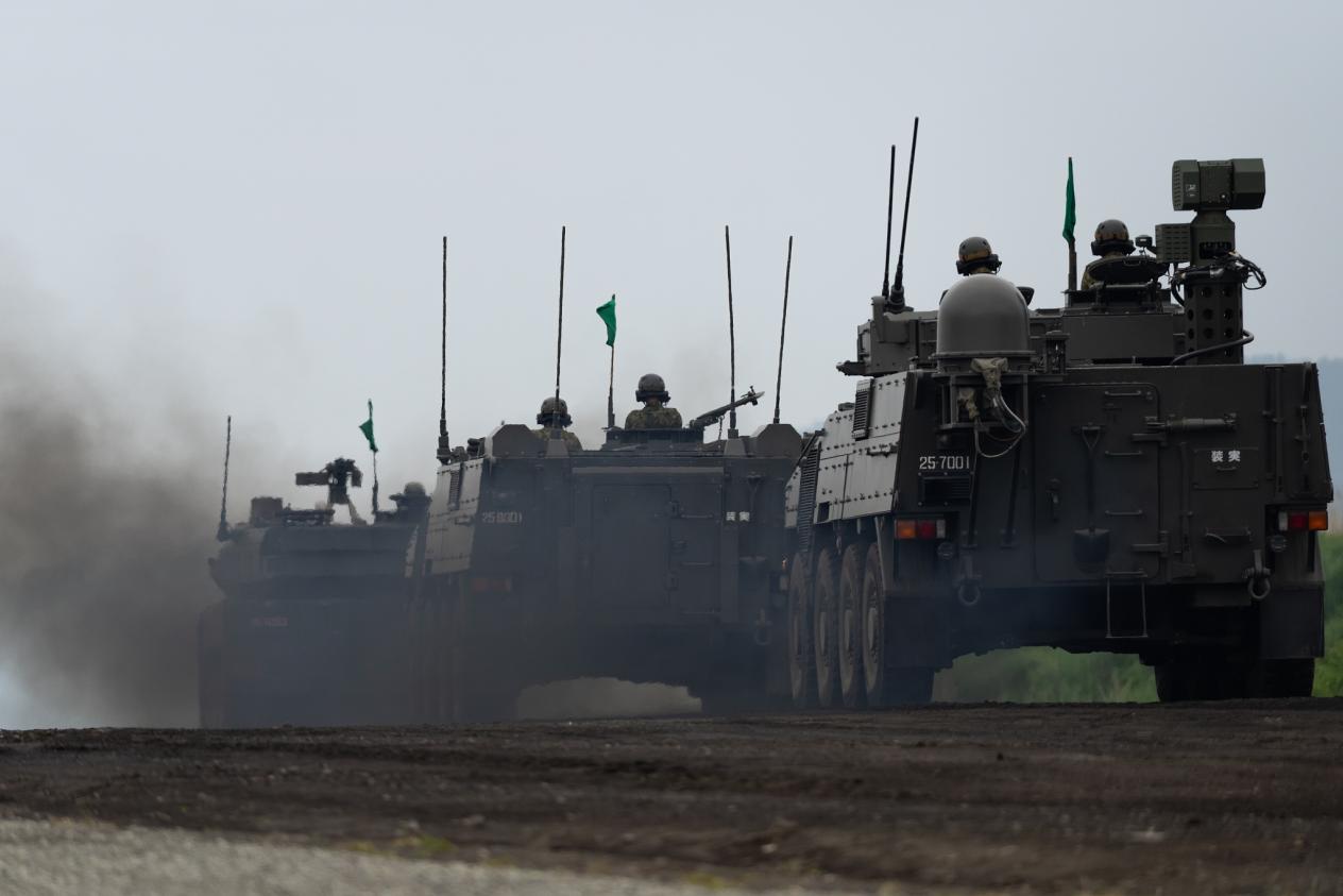La Force terrestre d'autodéfense japonaise organise un exercice de tir réel au Japon, le 8 juin 2025. /CFP