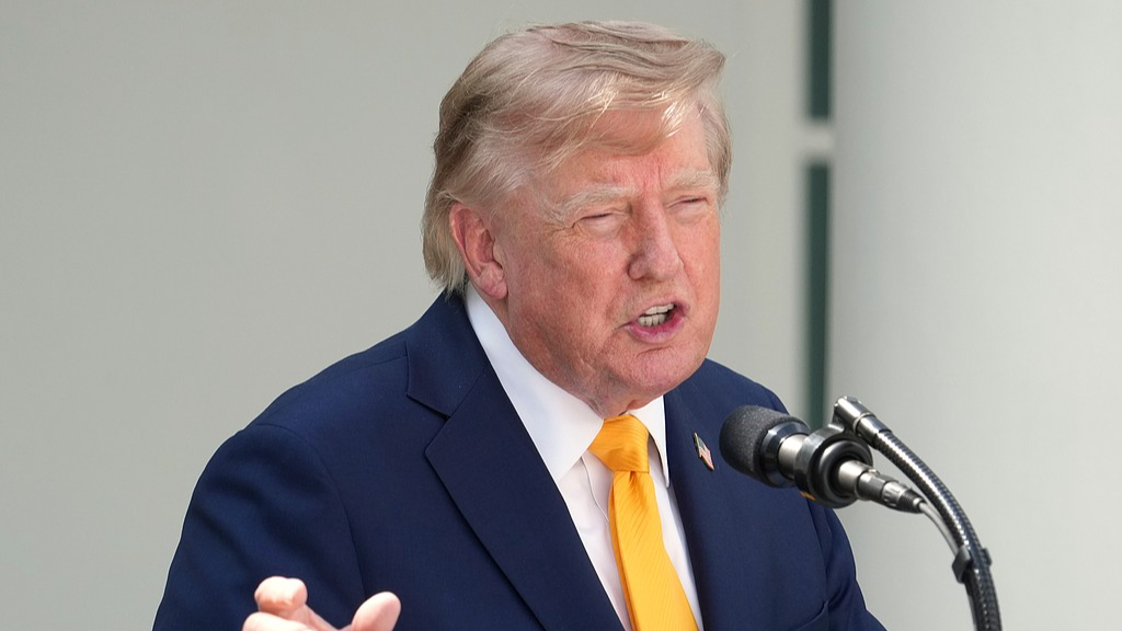 Le président américain Donald Trump s'exprime lors d'un événement de rentrée scolaire dans la roseraie de la Maison Blanche, à Washington, DC, le 24 août 2026. /VCG