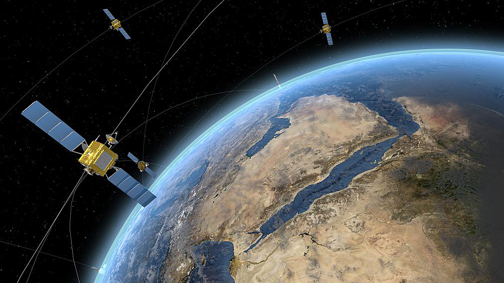 Une illustration montre des satellites opérant en orbite. /VCG