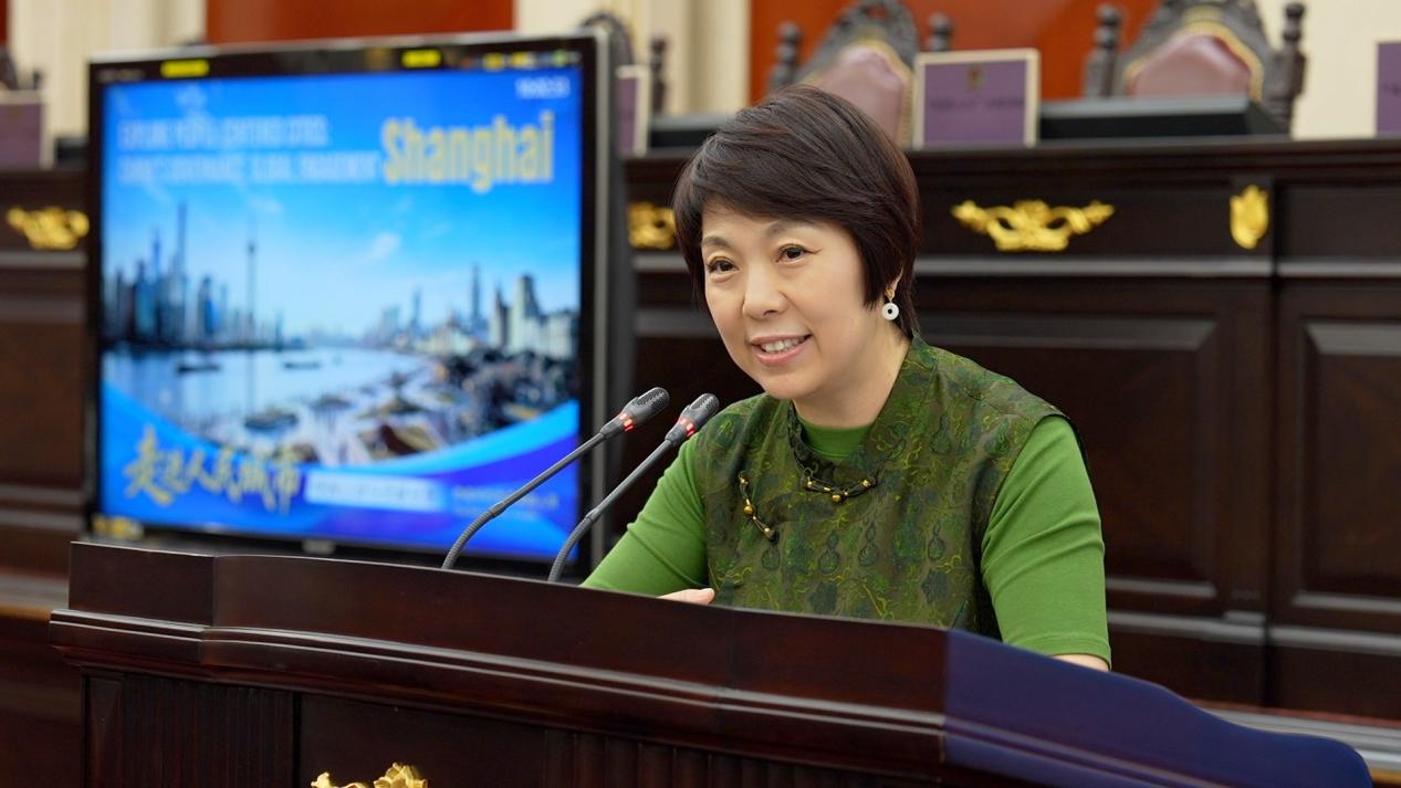 Hu Xiaoli, député de l'Assemblée populaire municipale de Shanghai, Shanghai, Chine orientale, le 8 septembre 2026. /CGTN