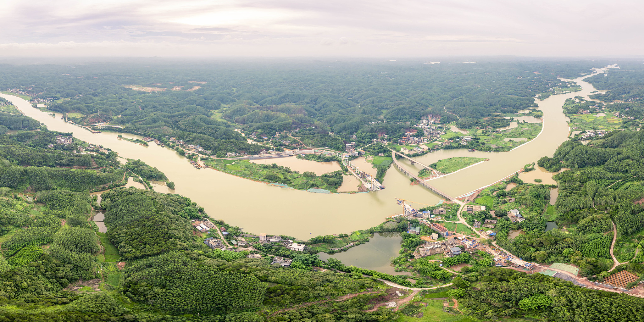 Une vue du canal Pinglu en construction, le 19 juin 2025. /VCG