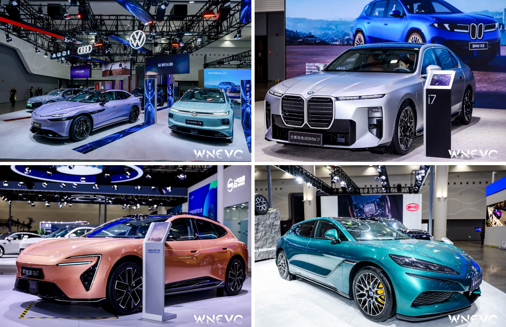 Des véhicules à énergies nouvelles sont exposés au Congrès mondial des véhicules à énergies nouvelles 2026 à Haikou, province de Hainan, Chine, le 22 septembre 2026. /WNEVC