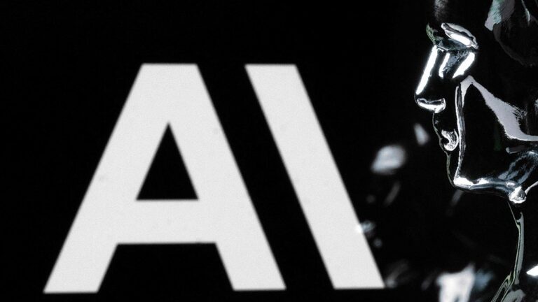Une figurine devant le logo de la société américaine de recherche et de sécurité en intelligence artificielle Anthropic. /VCG