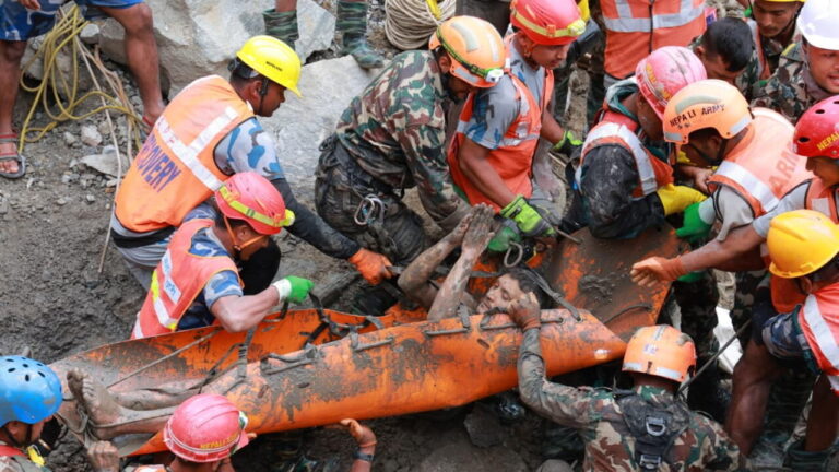 Two workers pulled alive after 10 days from a tunnel in Nepal