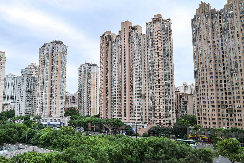 Un projet de logement achevé dans le district de Huangpu, Shanghai, le 29 septembre 2026. /VCG