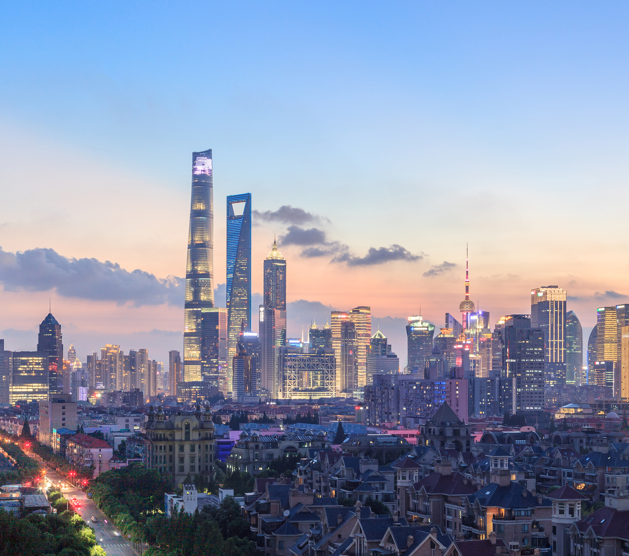 Paysage urbain de Shanghai Pudong à Shanghai, en Chine. /VCG
