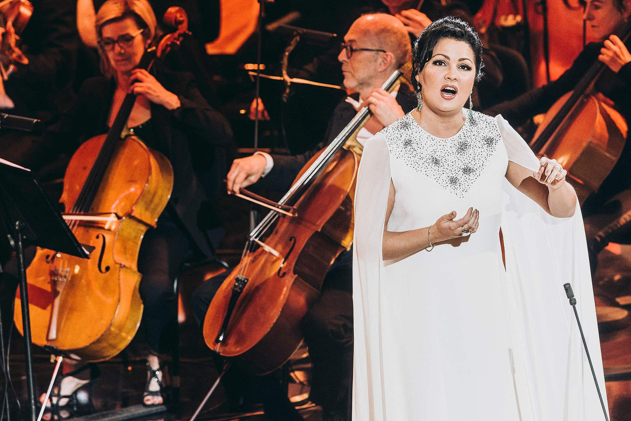 Une photo d’archive montre la soprano d’opéra russe Anna Netrebko. /VCG