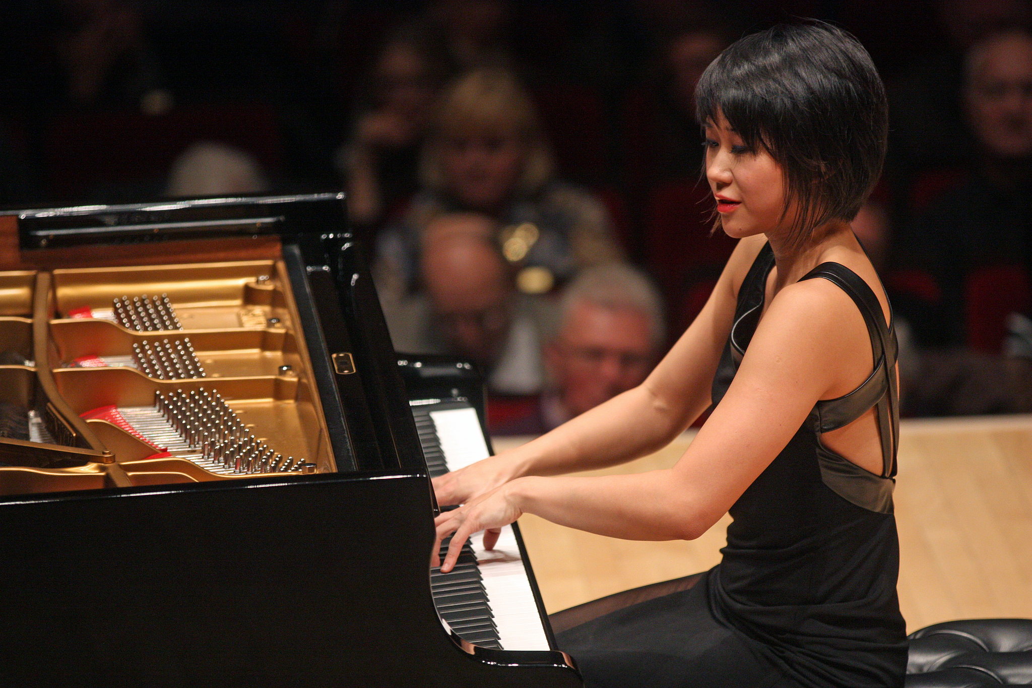 Une photo d’archive montre la pianiste Yuja Wang, née à Pékin. /VCG